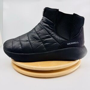 Merrell Hut Moc Chelsea Boots Men's 9 Black Quilted Prototype New boots winter